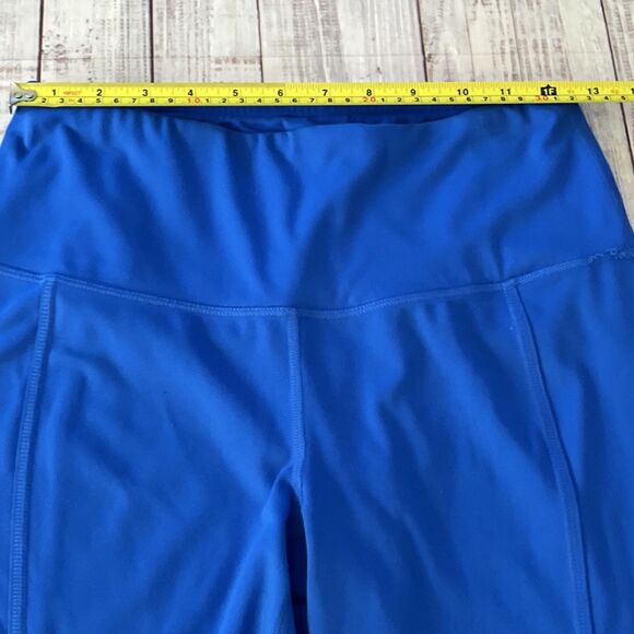 Yogalicious Women’s Royal Blue Leggings w/Slotted Legs Spandex Blend Size M - Picture 3 of 7